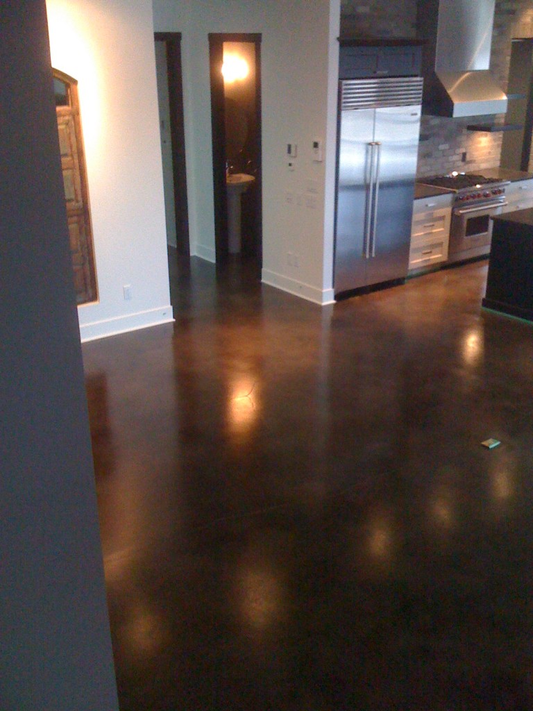 AcidStain-Ebony-Sealed-Waxed2 | Kelowna Concrete, Finishing, Repairs ...